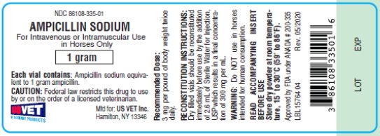 US VET Ampicillin Sodium vial label image - image 01