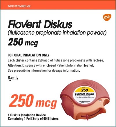 Flovent Diskus 250 mcg 60 dose carton - flovent diskus spl graphic 16