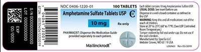 PRINCIPAL DISPLAY PANEL - 10 mg Tablet Bottle Label - amphetamine sulfate tablets 3