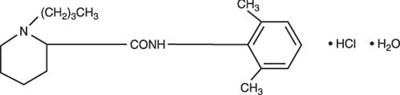 structural formula bupivacaine hydrochloride - marcaine 01
