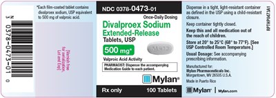Divalproex Sodium Extended-Release Tablets 500 mg Bottle Label - image 02