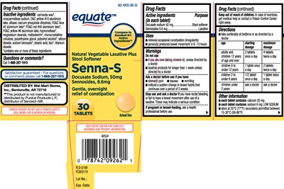 Docusate Sodium 50 mg, Sennosides 8.6 mg - senna s orange tablets 1