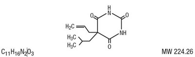 Chemical structure of Butalbital - bulapapcafcodcap 1