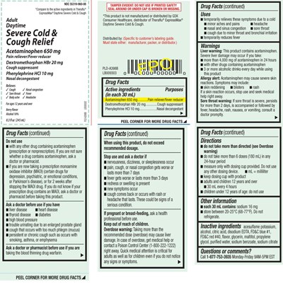 Acetaminophen 650 mg, Dextromethorphan Hbr 20 mg, Phenylephrine HCl 10 mg (Flu Relief Therapy Daytime Berry Liquid 1)