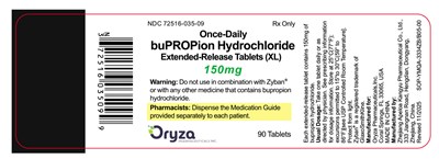 Bupropion Hydrochloride Extended Release Tablets, 150 mg, 90 Tablets (Bupropion Er Tablets Xl 6)