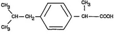 chemical Structure - ibuprofen str