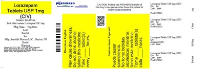Lorazepam Tablets Usp 1mg (civ) (Lorazepam1mg100ct)