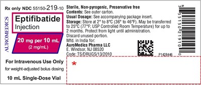 PACKAGE LABEL-PRINCIPAL DISPLAY PANEL - 20 mg per 10 mL (2 mg / mL) - Container Label - eptifibatide fig4