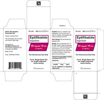 PACKAGE LABEL-PRINCIPAL DISPLAY PANEL - 20 mg per 10 mL (2 mg / mL) - Container-Carton (1 Vial) - eptifibatide fig5