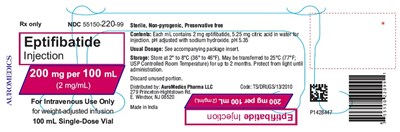 PACKAGE LABEL-PRINCIPAL DISPLAY PANEL - 200 mg per 100 mL (2 mg / mL) - Container Label - eptifibatide fig6