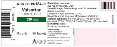 Valsartan Tablets, USP 320 mg Bottle Label - image 04