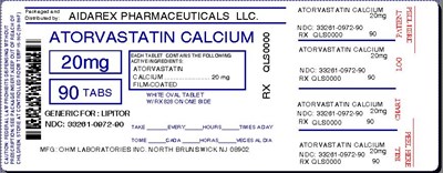 IMAGE LABEL - atorvastatin calcium 20mg tab for ohm 8
