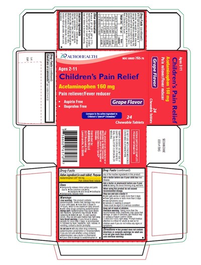 PACKAGE LABEL-PRINCIPAL DISPLAY PANEL - 160 mg (24 Chewable Tablets) - acetaminophen fig1