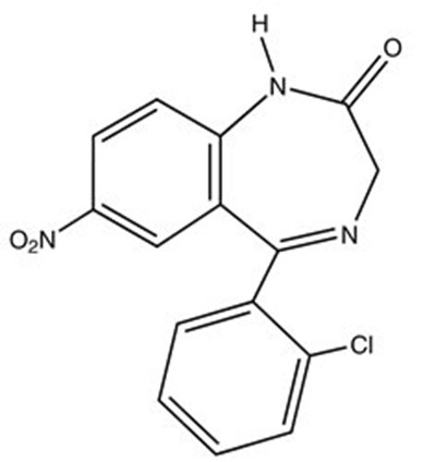 Clonazepam Structural Formula (Image 01)