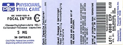 image of 5 mg package label - 5681