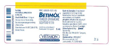 PRINCIPAL DISPLAY PANEL - 5 mL Bottle Label - betimol 03