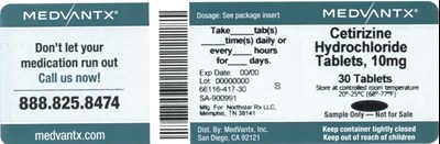 Cetirizine HCl 10mg Tablets #30 (010ea8e3 4955 4332 8cca F45977ab56c6 01)