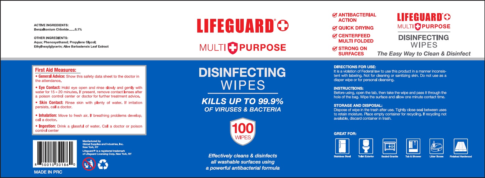 Lifeguard Disinfecting Wipes- Images NDC79680-008