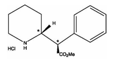 Chemical Structure - dexmethylphenidate 01