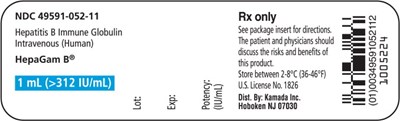 Principal Display Panel – 1 mL Vial Label (Hep0y 0000 03)