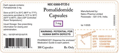 Bottle-label (Pomalidomide Capsules 3mg 100capsules)