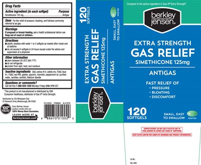Simethicone 125 mg - gas relief 125 mg green softgels pat 1