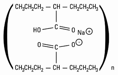 Chemical structure of divalproex sodium - depakote er 01