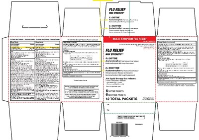 Topco Flu Relief Daytime And Nighttime Powder 12ct (Image 01)