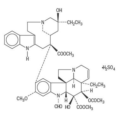 Chemical structure for vincristine sulfate - image 1