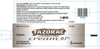 30 grams 0.1% Vial Label - tazorac 06