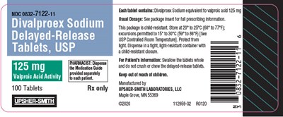 PRINCIPAL DISPLAY PANEL - 125 mg Tablet Bottle Label - divalproex 06