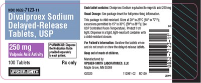 PRINCIPAL DISPLAY PANEL - 250 mg Tablet Bottle Label - divalproex 07