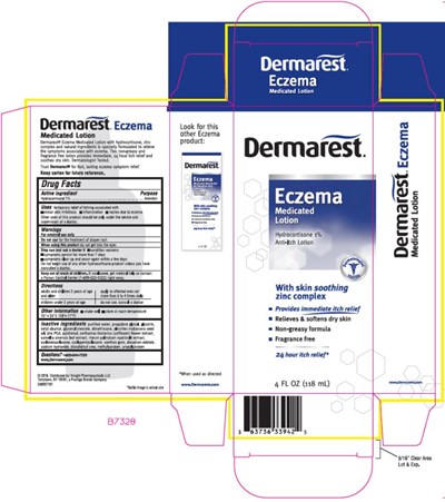 PRINCIPAL DISPLAY PANEL Dermarest®EczemaMedicatedLotionHydrocortisone 1%Anti-Itch Lotion4 FL OZ (118 mL) - dermarest eczema medicated lotion 01