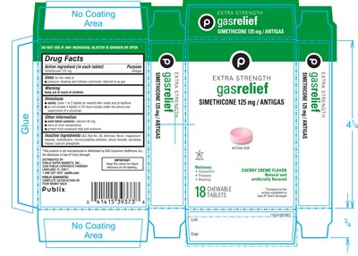 Publix Extra Strength gas relief Cherry Creme Flavor  18 Chewable Tablets - WC134CHR