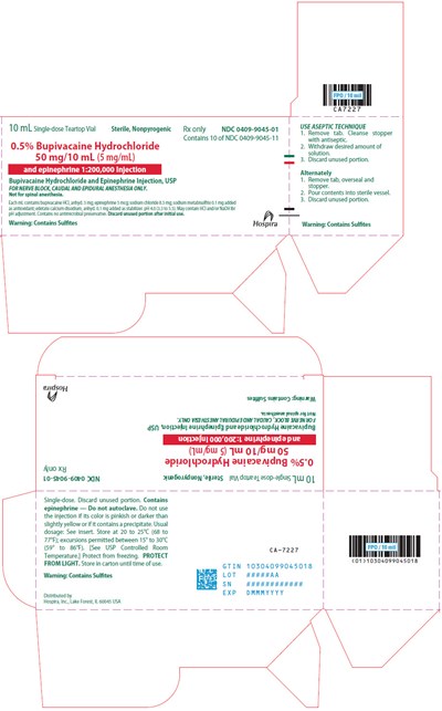 PRINCIPAL DISPLAY PANEL - 125 mg/50 mL Vial Label - 9043 - bupivacaine 07