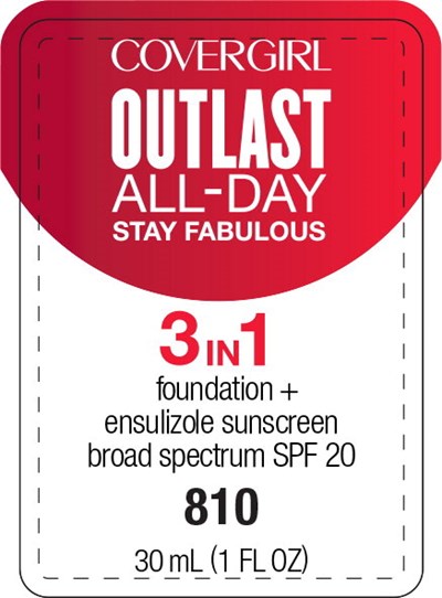 Principal Display Panel - Covergirl Outlast All-Day 3 in 1 810 Label - cov05 0000 02