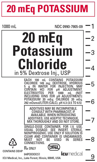 PRINCIPAL DISPLAY PANEL - 20 mEq Bag Label - potassium 02