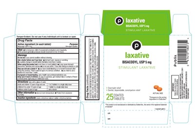 Stimulant Laxative Bisacodyl 25 Tablets (Bisacodyl 5 mg Orange Tablet 1)