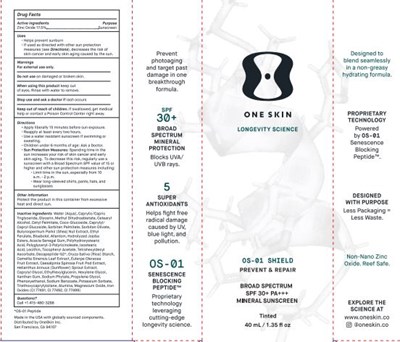 Oneskin Os-01 Shield Broad Spectrum Spf 30 Mineral Sunscreen Tinted. (Spf30tinted)