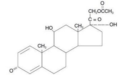 The Following Structure For Prednisolone Acetate Ophthalmic Suspension, Usp 1% Is A Sterile, Topical Anti-inflammatory Agent For Ophthalmic Use.  Its Chemical Name Is 11ß,17, 21-trihydroxypregna-1,4- (Prednisolone Acetate 01)