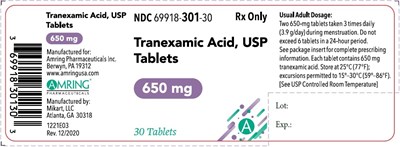 Principal Display Panel - 30 Tablet Bottle Label - tranexamic 03