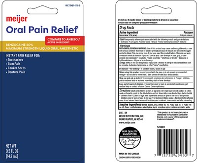 Card R1 (Meijer Oralpain Liquid Card 2824626r1)