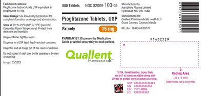 pioglitazone-fig2.jpg PACKAGE LABEL-PRINCIPAL DISPLAY PANEL - 15 mg (30 Tablet Bottle) - pioglitazone fig2