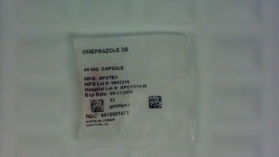 Omeprazole 40mg capsule label - 6918901471