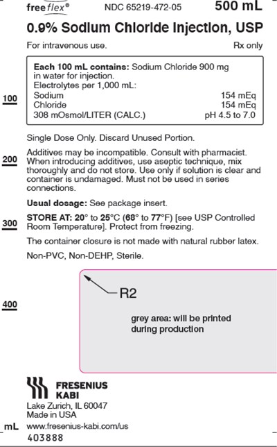 sod1f-0000-05.jpg PACKAGE LABEL – PRINCIPAL DISPLAY PANEL – Sodium Chloride 500 mL Bag Label - sod1f 0000 05