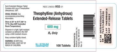 image-03.jpg Theophylline (Anhydrous) Extended-Release Tablets 600 mg Bottle Label - image 03