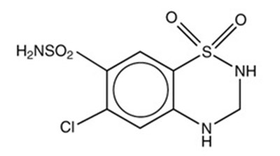 Hydrochlorothiazide Structural Formula (Triamterene Hctz Tabs Usp Structure 2)