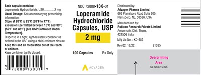 loperamide-hcl-capsules-2mg-100s.jpg Loperamide hydrochloride capsules USP, 2 mg - NDC 72888-130-01 - 100 Tablets Label - loperamide hcl capsules 2mg 100s