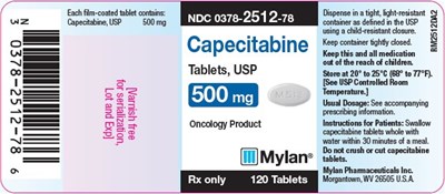 Capecitabine Tablets, USP 500 mg Bottle Label - image 09