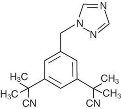 Chemical Structure for anastrozole - anastrozole str